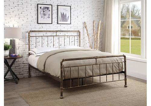 4ft6 Double Retro bed frame. Antique Bronze metal frame. Industrial style 1